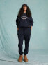 Фото #3 товара Miss Selfridge oversized Seattle graphic print sweatshirt co-ord in navy