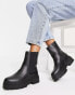 Фото #3 товара New Look flat chunky chelsea boot with cleated sole in black