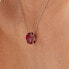 Фото #3 товара Fancy Passion Ruby FPR03 timeless silver pendant