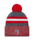 Men's Navy, Red New England Patriots 2023 Sideline Sport Cuffed Pom Knit Hat