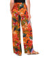 Фото #2 товара Women's Floral Wide Leg Drawstring Pant