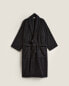 Extra soft bathrobe with shawl collar