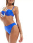 New Look high leg bikini bottom in blue