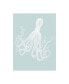 Фото #1 товара Fab Funky White Octopus on Seafoam E Canvas Art - 27" x 33.5"