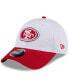 Фото #1 товара Men's White/Scarlet San Francisco 49ers 2024 NFL Training Camp 9FORTY Adjustable Hat