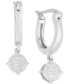 ფოტო #1 პროდუქტის Diamond Round Cluster Drop Earrings (1/5 ct. t.w.) in Sterling Silver