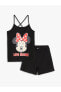 Фото #1 товара LCW Kids U Yaka Minnie Mouse Baskılı Kız Çocuk Şortlu Pijama Takımı