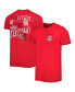 Фото #1 товара Men's Red Utah Utes Vintage-Like Through the Years Two-Hit T-shirt