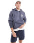 Rhythm lull fleece hoodie in navy Синий, W34 - фото #2