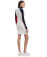 Women's Colorblock Ribbed Knit Bodycon Sweater Dress