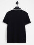 Фото #8 товара Fred Perry twin tipped logo polo in black