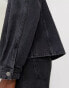 Jack & Jones boxy denim jacket in black