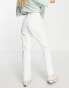 Miss Selfridge high rise relaxed dad jeans in white