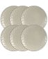 Фото #2 товара Tahitian Sand 6 Piece Salad Plate Set, Light Grey