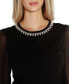 Фото #4 товара Women's Embellished Neckline Sweater