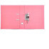 LIDERPAPEL Lever arch file folio documents PVC lined with rado spine 75 mm pink metal compressor