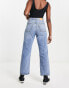 Monki Zami high waist straight leg jeans in vintage blue