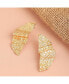 ფოტო #3 პროდუქტის Women's Gold Dented Metallic Drop Earrings