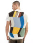 GANT geo art knit vest in cream