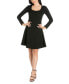 Фото #1 товара Women's Long Sleeve Knee Length Skater Dress