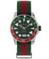 Dive Green & Red Fabric Strap Watch 40mm