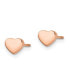 ფოტო #2 პროდუქტის Stainless Steel Polished Rose IP-plated Heart Earrings