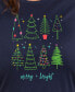 ფოტო #3 პროდუქტის Plus Size Christmas Trees Graphic T-shirt