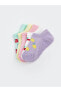 Baskılı Kız Bebek Patik Çorap 5'li