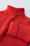 Knit wrap collar sweater