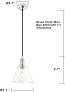 Фото #6 товара Phansthy Loft Pendant Light, Clear Glass Funnel, Vintage Industrial Pendant Light, Chic Simple Pendant Light, Industrial Style (Brushed Stainless Steel Colour)