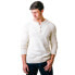 Фото #1 товара Men's Organic Cotton Long Sleeve Henley Sweater with Rib Knit Details