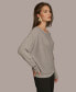 Donna Karan Women's Ribbed Raglan-Sleeve Sweater Серый, XS - фото #3