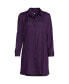 Women's Sheer Over d Button Front Swim Cover-up Shirt