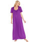 Plus Size Only Necessities Long Silky Lace-Trim Gown fresh berry, 2X - фото #1