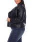 Plus Size Faux Leather Jacket