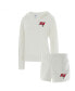 ფოტო #1 პროდუქტის Women's Cream Tampa Bay Buccaneers Fluffy Hoodie Top and Shorts Set