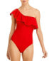 Karla Colletto 296840 Imogen One Shoulder Scalloped One Piece Swimsuit size 12 - фото #1