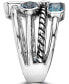 Фото #4 товара Кольцо EFFY London Blue Topaz Statement in Silver.