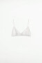Pointelle bra with lace trim