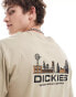 Dickies bridger town back print t-shirt in khaki