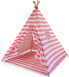 Tipi Zelt rosa gestreift 120x120x150cm