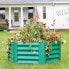 Фото #2 товара Powder-Coated Steel Hexagon Raised Garden Bed - Green - 41 in