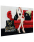 The Lady The Gentleman Frameless Free Floating Tempered Glass Panel Graphic Wall Art, 32" x 48" x 0.2"