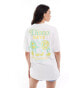 ONLY & SONS oversized t-shirt with disco back print in white