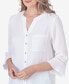 Фото #5 товара Petite Summer Breeze V-neck Button Down Gauze Top