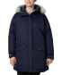 Фото #1 товара Plus Size Suttle Mountain™ Hooded Faux-Fur-Trim Long Insulated Coat