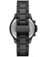 ფოტო #3 პროდუქტის Men's Greyson Chronograph Black Ion Plating Stainless Steel Watch 43mm