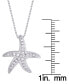 ფოტო #4 პროდუქტის Diamond 1/6 ct. t.w. Starfish Pendant Necklace in Sterling Silver
