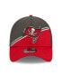 Фото #2 товара Men's Pewter, Red Tampa Bay Buccaneers 2023 Sideline 39THIRTY Flex Hat