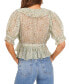 ფოტო #2 პროდუქტის Women's V-Neck Short Sleeve Faux Wrap Ruffle Top